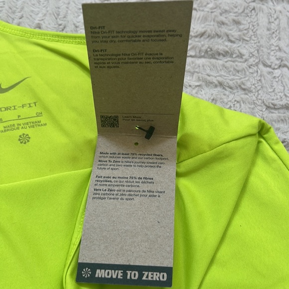 Nike Dri-fit Elastika Tank women’s training top in atomic green NWT Size Small - Picture 10 of 16